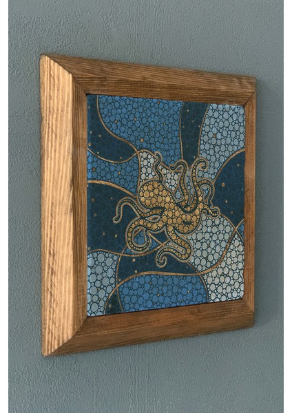 Masif Çerçeveli Taş Tablo- Duvar Dekoru- Oscar Stone Decor 28X28 Cm-Wall Decor fiyatları