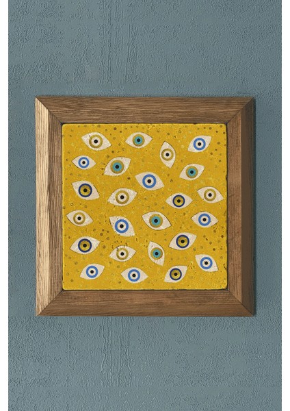 Masif Çerçeveli Taş Tablo- Duvar Dekoru- Oscar Stone Decor 28X28 Cm-Wall Decor