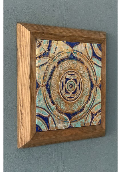 Masif Çerçeveli Taş Tablo- Duvar Dekoru- Oscar Stone Decor 28X28 Cm-Wall Decor fiyatları