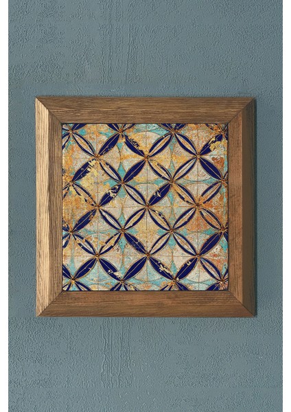 Masif Çerçeveli Taş Tablo- Duvar Dekoru- Oscar Stone Decor 28X28 Cm-Wall Decor