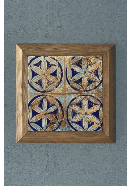 Masif Çerçeveli Taş Tablo- Duvar Dekoru- Oscar Stone Decor 28X28 Cm-Wall Decor