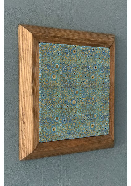 Masif Çerçeveli Nazar Taş Tablo- Duvar Dekoru- Oscar Stone Decor 28X28 Cm-Wall Decor fiyatları