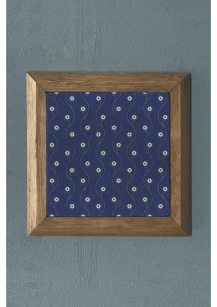 Masif Çerçeveli Nazar Taş Tablo- Duvar Dekoru- Oscar Stone Decor 28X28 Cm-Wall Decor