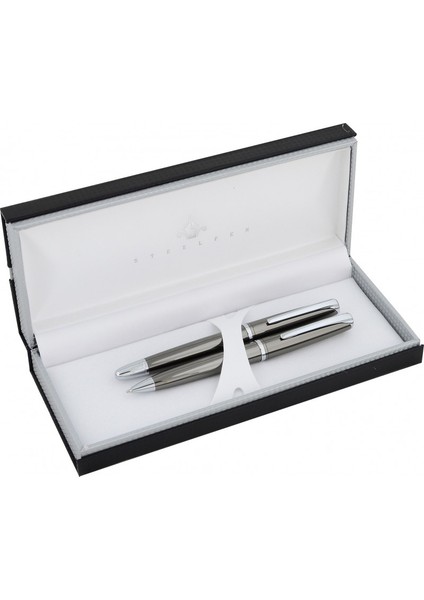 Saturn Dolma & Tükenmez Kalem Seti Titanium 2358