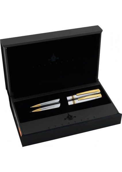 Planet Tükenmez & Versatil Kalem Seti Krom Altın 0028TV