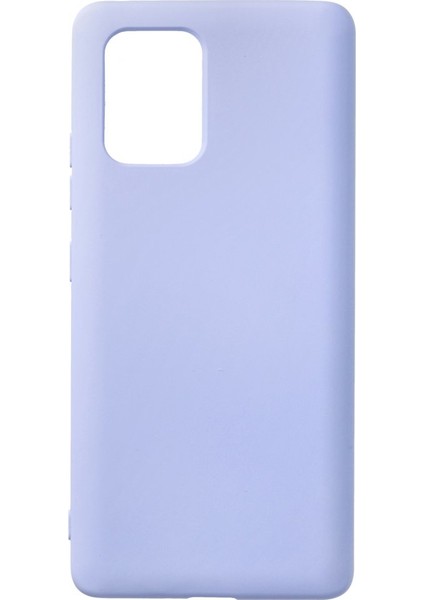 Samsung Galaxy S10 Lite Kılıf Silikon Içi Kadife Nano - Lila