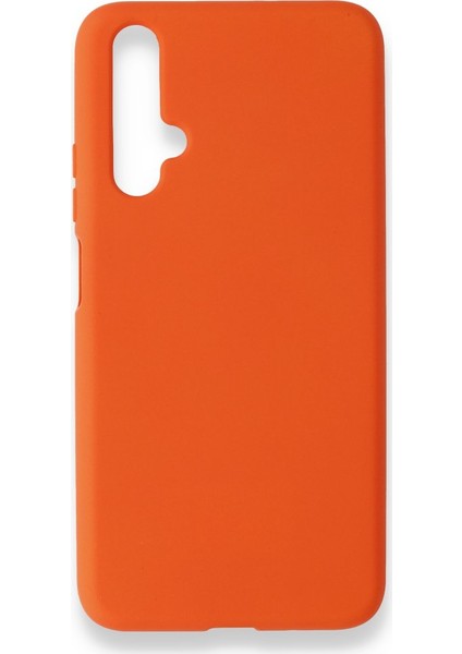Huawei Honor 20 Kılıf Silikon Içi Kadife Nano - Turuncu