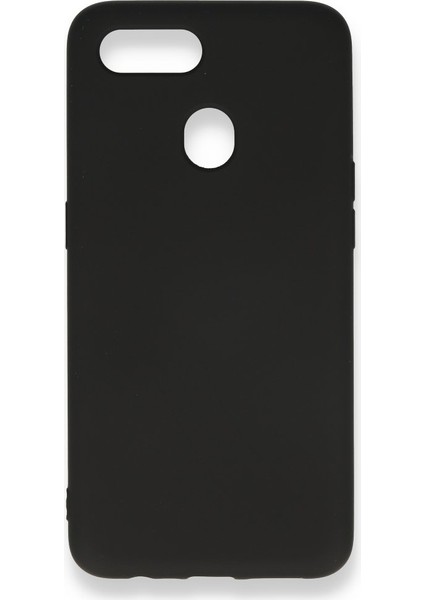 Oppo A12 Kılıf Silikon Içi Kadife Nano - Siyah