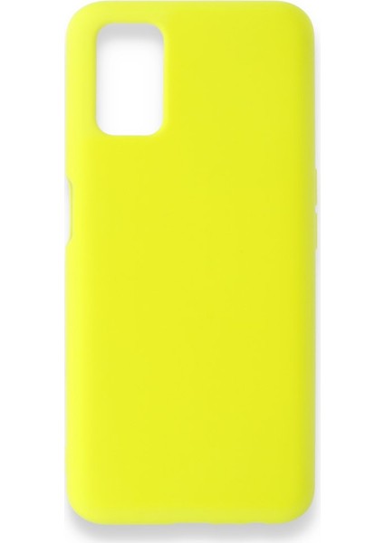 Oppo A92 Kılıf Silikon Içi Kadife Nano - Sarı