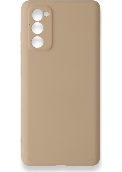 Samsung Galaxy S20 Fe Kılıf Silikon Içi Kadife Nano - Bej