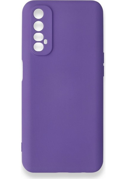Realme 7 Kılıf Silikon Içi Kadife Nano - Mor