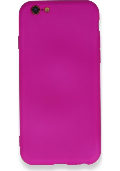 Apple iPhone 6 Kamera Korumalı Kılıf Silikon Içi Kadife Nano - Koyu Mor