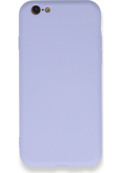 Apple iPhone 6 Kamera Korumalı Kılıf Silikon Içi Kadife Nano - Lila