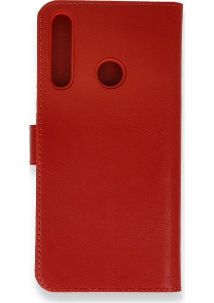 Huawei P40 Lite E Kılıf Kapaklı Cüzdan Standlı - Kırmızı