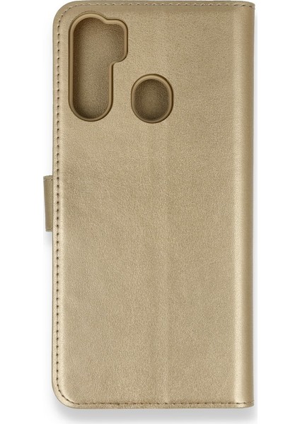 Reeder P13 Blue Max Kılıf Kapaklı Cüzdan Standlı - Gold