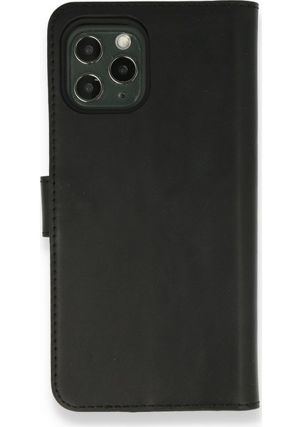 Apple iPhone 12 Pro Max Kılıf Kapaklı Cüzdan Standlı - Siyah