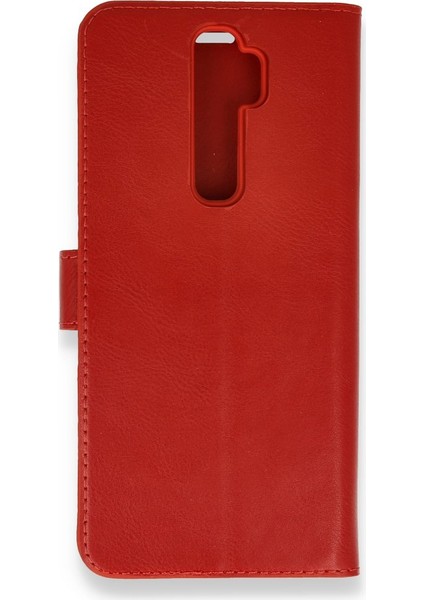Oppo A9 2020 Kılıf Kapaklı Cüzdan Standlı - Kırmızı