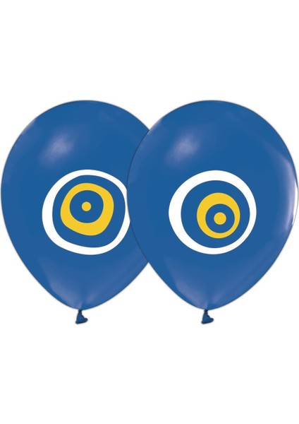 Nazar Boncuk Baskılı Mavi Balon 10 Adet