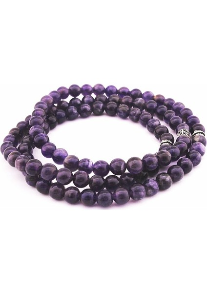 Hem Bileklik - Hem Kolye - Hem Tesbih 99LU Mor Ametist Doğaltaş Aksesuar modelleri