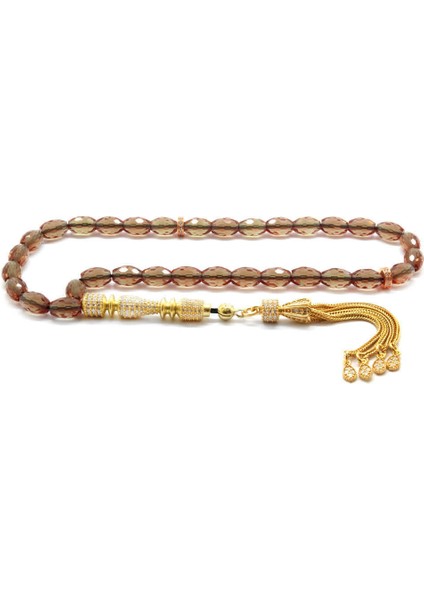 925 Ayar Gümüş Püsküllü Siyah Zirkon Taş Işlemeli Sultanit Tesbih fiyatları