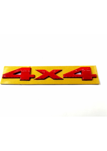 UNIVERSAL 4X4 Bagaj Yazısı Kırmızı 145mm-22mm