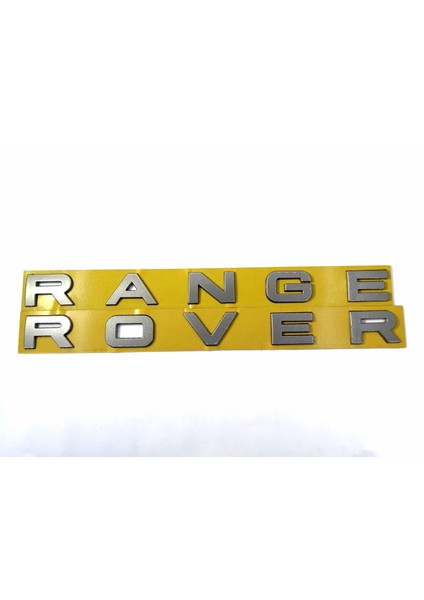 RANGE ROVER UYUMLU Bagaj Yazısı Koyu Gri 355mm-30mm350mm-30mm