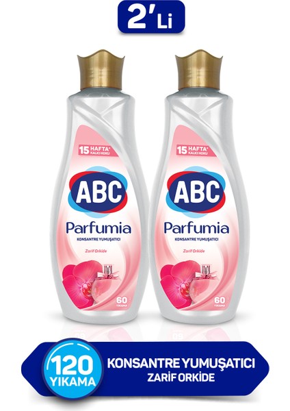 Abc  Konsantre Yumuşatıcı Zarif Orkide 1440ML 2'li Paket