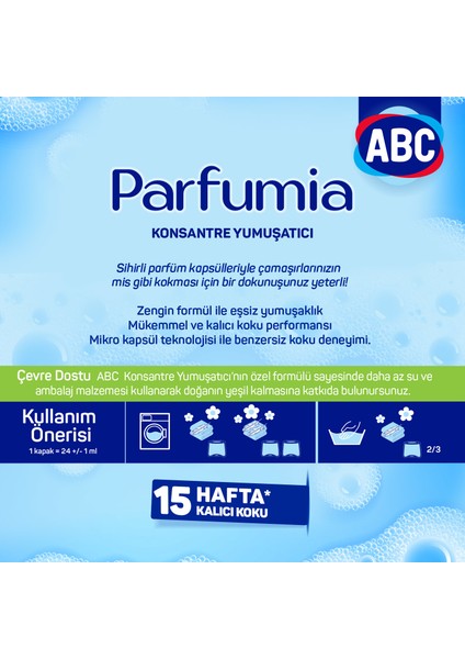 Abc  Konsantre Yumuşatıcı Zarif Orkide 1440ML 2'li Paket