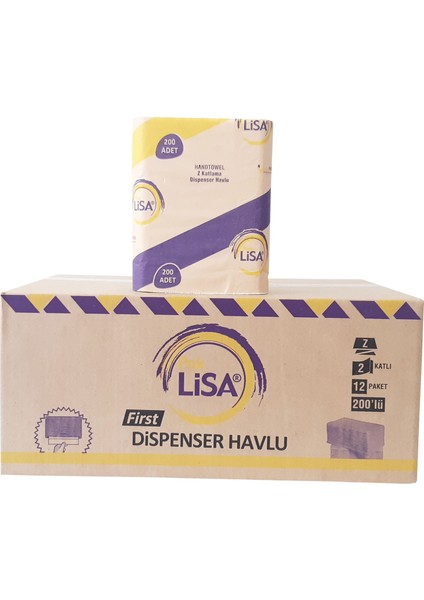 Paklisa Z Katlama Havlu 200 Adet Koli Içi 12 Paket