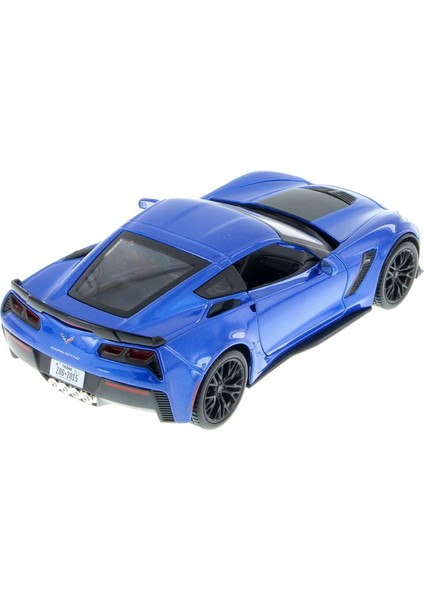1:24 Ölçekli Mavi 2015 Corvette Z06 modelleri