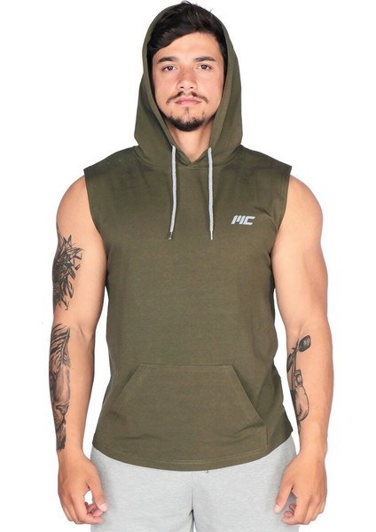 Training Kapüşonlu Kolsuz T-Shirt Haki fiyatları