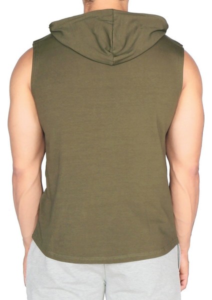 Training Kapüşonlu Kolsuz T-Shirt Haki fırsatları