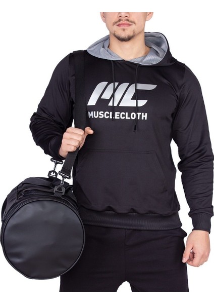 Elite Duffel Bag Silindir Spor Çanta Siyah