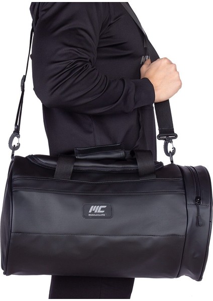 Elite Duffel Bag Silindir Spor Çanta Siyah