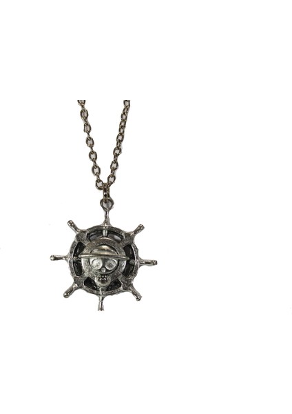 One Piece D Luffy Logo Gümüş Kaplama Zincir Kolye