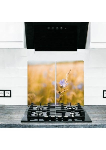 2'li 30 x 52 cm. Cam Ocak Koruyucu Cam Kesme Tahtası Model 332