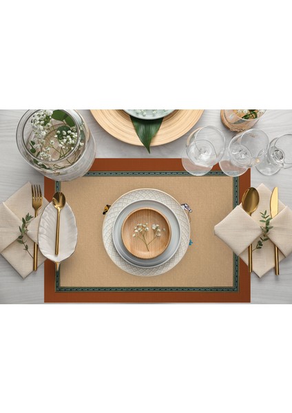 Home Figüratif At Kumaş Amerikan Servis 4'lü Set 35X50CM fiyatları