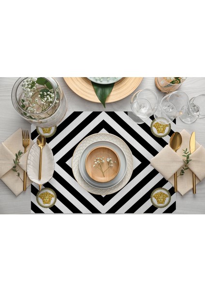 Home Figüratif Desen Kumaş Amerikan Servis 4'lü Set 35X50CM fiyatları