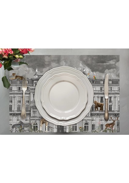 Home Zoo Design Kumaş Amerikan Servis 4'lü Set 35X50CM fiyatları