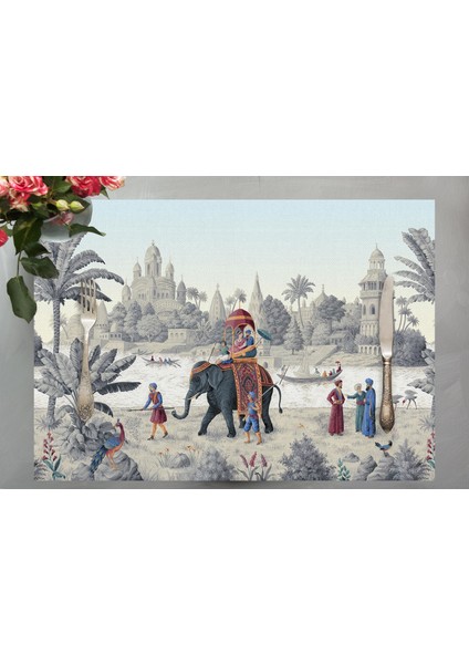Home Otantik Manzara Kumaş Amerikan Servis 4'lü Set 35X50CM