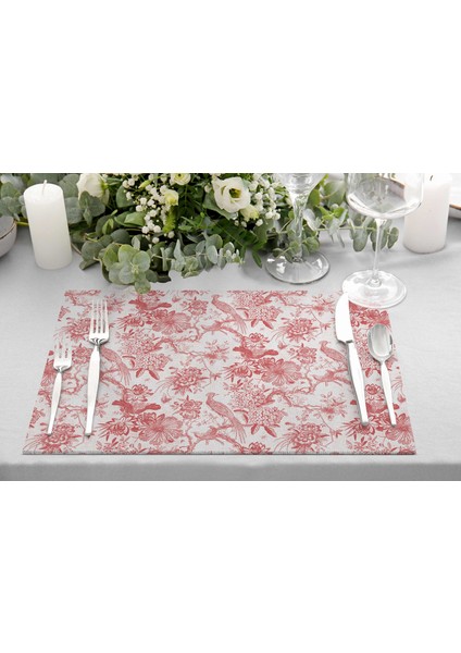 Home Red Garden Kumaş Amerikan Servis 4'lü Set 35X50CM