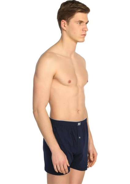 3'lü Paket Düğmeli Düz Erkek Boxer