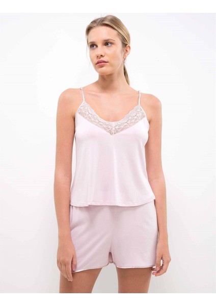 5025 Penye 6'lı Dantelli Pijama & Gecelik Çeyiz Seti