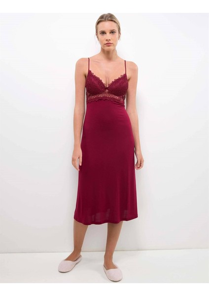 5045 6'lı Penye Dantelli Pijama Gecelik Çeyiz Seti