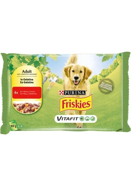 Adult Biftekli Pouch Yetişkin  Köpek Konservesi 4X100 gr