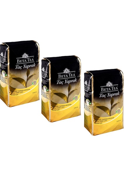 Beta Tea Taç Yaprak Türk Çayı 1 kg x 3 'lü