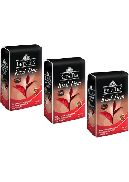 Beta Tea Kızıl Dem Türk Çayı 1 kg  x 3 'lü