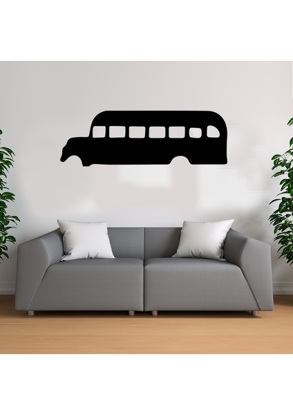 Otobüs Temalı Ahşap Tablo
