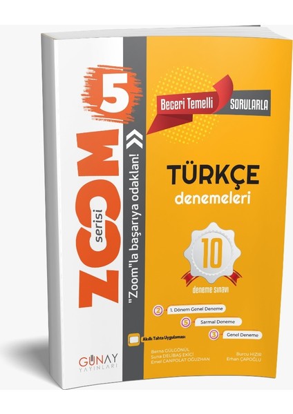 Gün&Ay Yayınları 5. Sınıf Zoom Türkçe 10 Deneme