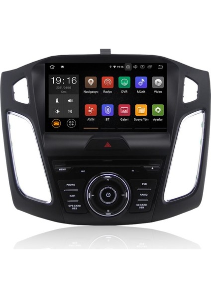 Ford Focus 3 Carplay Android 10 Multimedya Teyp - 4gb + 64GB